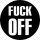 FUCK OFF (badge, 2,5 cm)