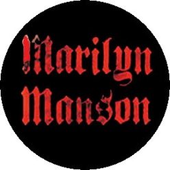 MARILYN MANSON: Logo (jelvény, 2,5 cm)