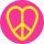 PEACE: Sziv (badge, 2,5 cm)