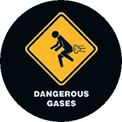 DANGEROUS GASES (jelvény, 2,5 cm)