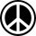 PEACE SYMBOL (F/F) (badge, 2,5 cm)