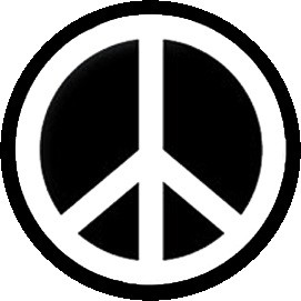 PEACE SYMBOL (F/F) (jelvény, 2,5 cm)