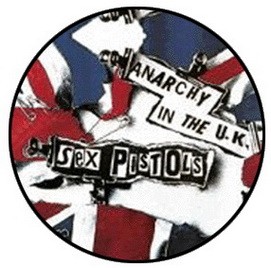SEX PISTOLS: Anarchy In The U.K. (jelvény, 2,5 cm)