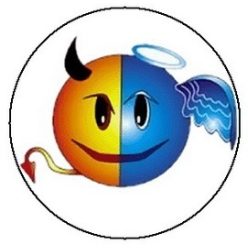SMILEY: Devil-Angel (jelvény, 2,5 cm)