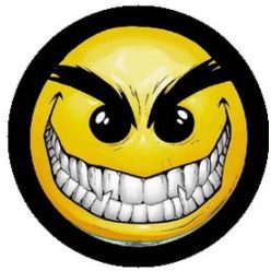 SMILEY: Gonosz (jelvény, 2,5 cm)