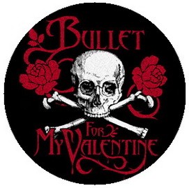 BULLET FOR MY VALENTINE: Skull Logo (jelvény, 2,5 cm)