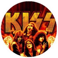 KISS: Fire (jelvény, 2,5 cm)