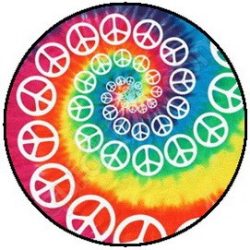 PEACE: Rainbow (jelvény, 2,5 cm)