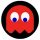 PAC-MAN: piros (badge, 2,5 cm)
