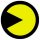 PAC-MAN: sárga (badge, 2,5 cm)