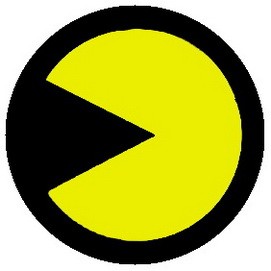 PAC-MAN: sárga (jelvény, 2,5 cm)