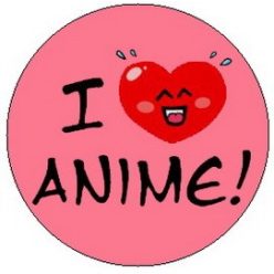 I LOVE ANIME (jelvény, 2,5 cm)