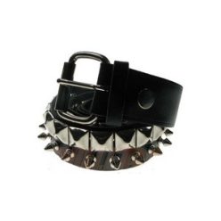 2 row leather belt (1 row pyramid, 1 row spike)
