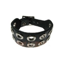 2 soros csuklószorító (bőr, lyukas)