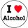 I LOVE ALCOHOL (badge, 2,5 cm)
