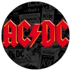 AC/DC: Logo Red (jelvény, 2,5 cm)