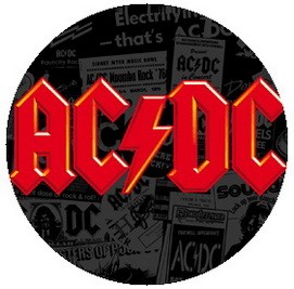 AC/DC: Logo Red (jelvény, 2,5 cm)