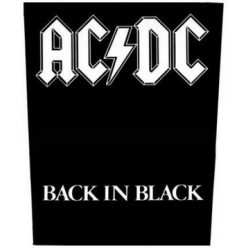 AC/DC: Back In Black (hátfelvarró / backpatch)