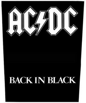 AC/DC: Back In Black (hátfelvarró / backpatch)