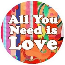 ALL YOU NEED IS LOVE (jelvény, 2,5 cm)