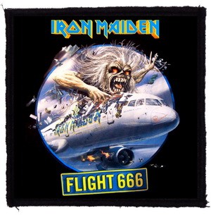 IRON MAIDEN: Flight 666 (9,5 cm x 9,5 cm) (felvarró)