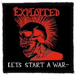   EXPLOITED: Let's Start A War (9,5 cm x 9,5 cm) (felvarró)
