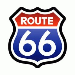 ROUTE 66 (7,5 cm x 8 cm) (felvarró)