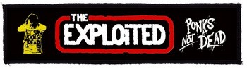 EXPLOITED: Logo Punks Not Dead Superstrip (20 x 5 cm) (felvarró)