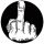 FUCK OFF (finger) (badge, 2,5 cm)