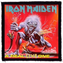 IRON MAIDEN: A Real Live (9,5 cm x 9,5 cm) (felvarró)