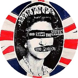 SEX PISTOLS: God Save The Queen (jelvény, 2,5 cm)