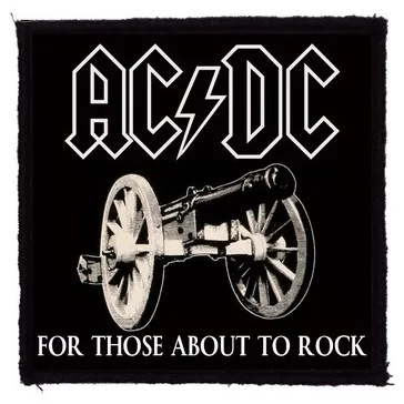 AC/DC: For Those About To Rock (9,5 cm x 9,5 cm) (felvarró)