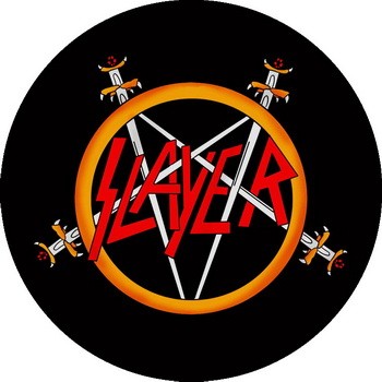 SLAYER: Logo Pentagram (circle, 95 mm) (felvarró) - Headbang