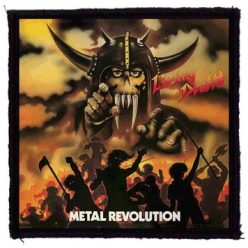 LIVING DEATH: Metal Revolution (9,5 cm x 9,5 cm) (felvarró)