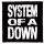 SYSTEM OF A DOWN: SOAD (name) (9,5 cm x 9,5 cm) (felvarró)