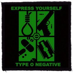   TYPE O NEGATIVE: Express Yourself (9,5 cm x 9,5 cm) (felvarró)
