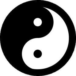 YIN YANG (nagy jelvény, 3,7 cm)