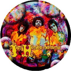   JIMI HENDRIX EXPERIENCE: Psychedelic Group (big badge, 3.7 cm) 