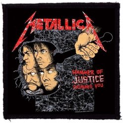 METALLICA: Hammer Of Justice (9,5 cm x 9,5 cm) (felvarró)