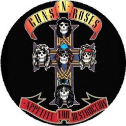   GUNS N' ROSES: Appetite For Destruction (nagy jelvény, 3,7 cm)