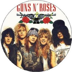 GUNS N' ROSES: Band 1988 (nagy jelvény, 3,7 cm)