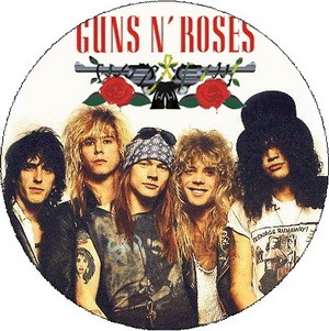 GUNS N' ROSES: Band 1988 (nagy jelvény, 3,7 cm)