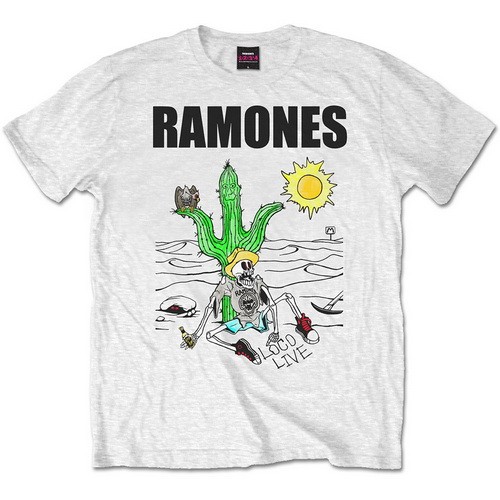 RAMONES: Loco Live (póló, fehér)