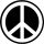 PEACE - F/F (big badge, 3.7 cm) 