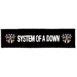 SYSTEM OF A DOWN: Logo Superstrip (20 cm x 5 cm) (felvarró)