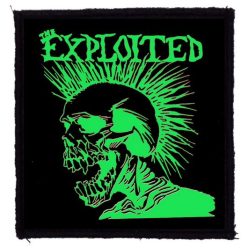 EXPLOITED: Green Skull (8,5 cm x 9,5 cm) (felvarró)
