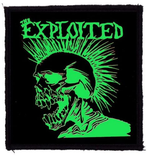 EXPLOITED: Green Skull (85x95) (felvarró)