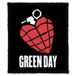 GREEN DAY: Heart Grenade (8 cm x 9,5 cm) (felvarró)