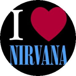 NIRVANA: I Love Nirvana (jelvény, 2,5 cm)