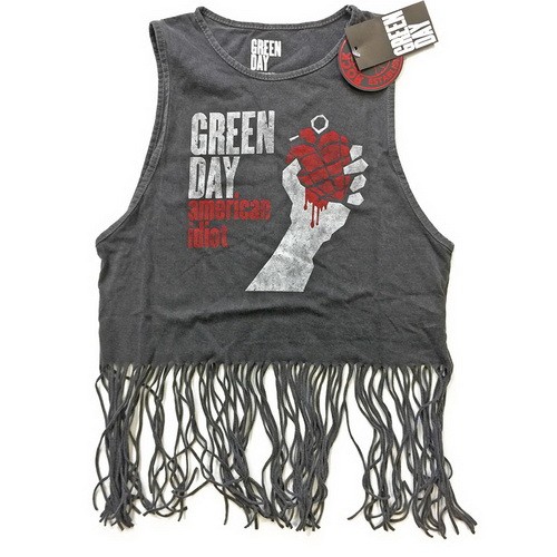 GREEN DAY: American Idiot (női, rojtos trikó)